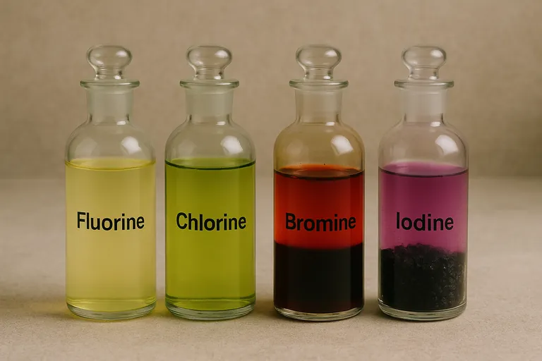 Fluorine, chlorine, bromine and iodine